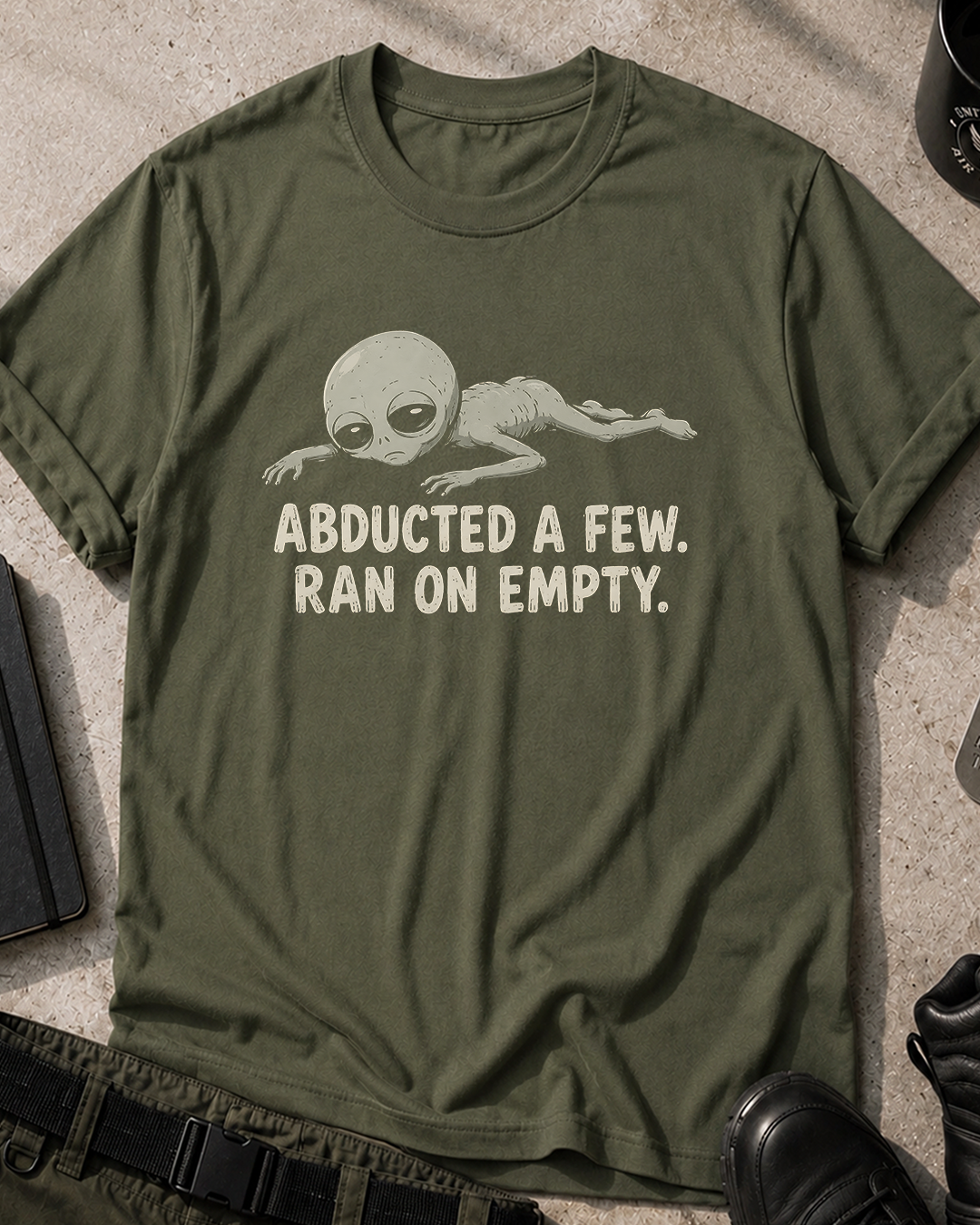 Alien Ran On Empty T‑Shirt
