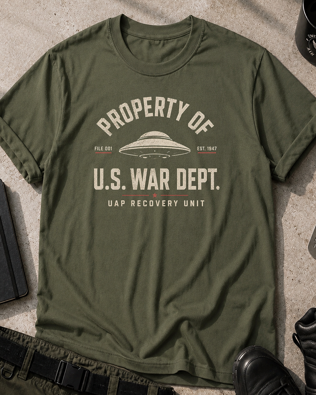 Property of U.S. War Dept UFO T-Shirt