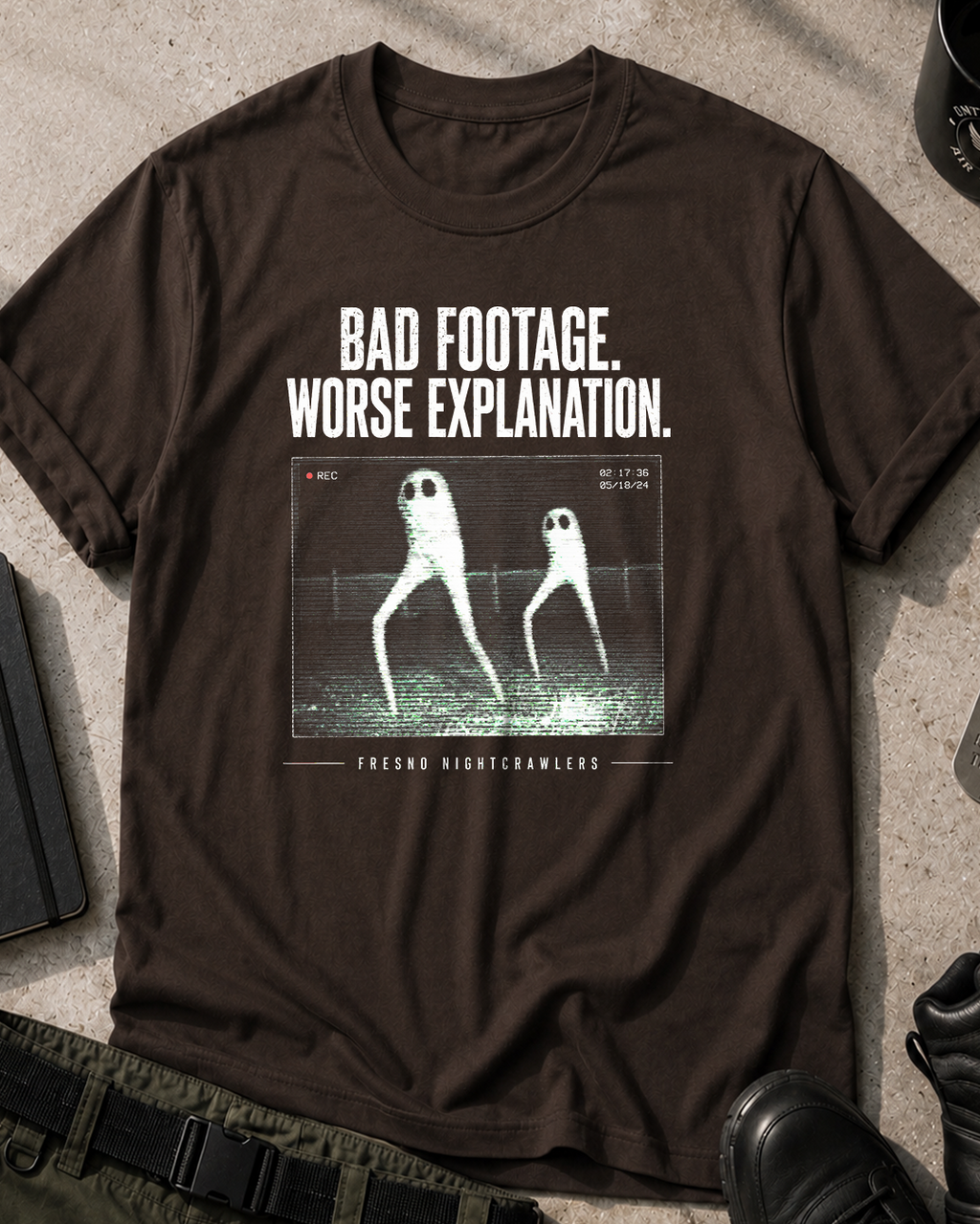 Fresno Nightcrawlers Bad Footage T-Shirt