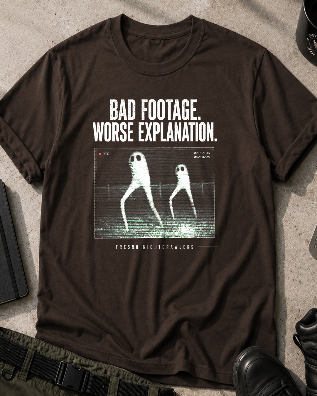 Fresno Nightcrawlers Bad Footage T-Shirt