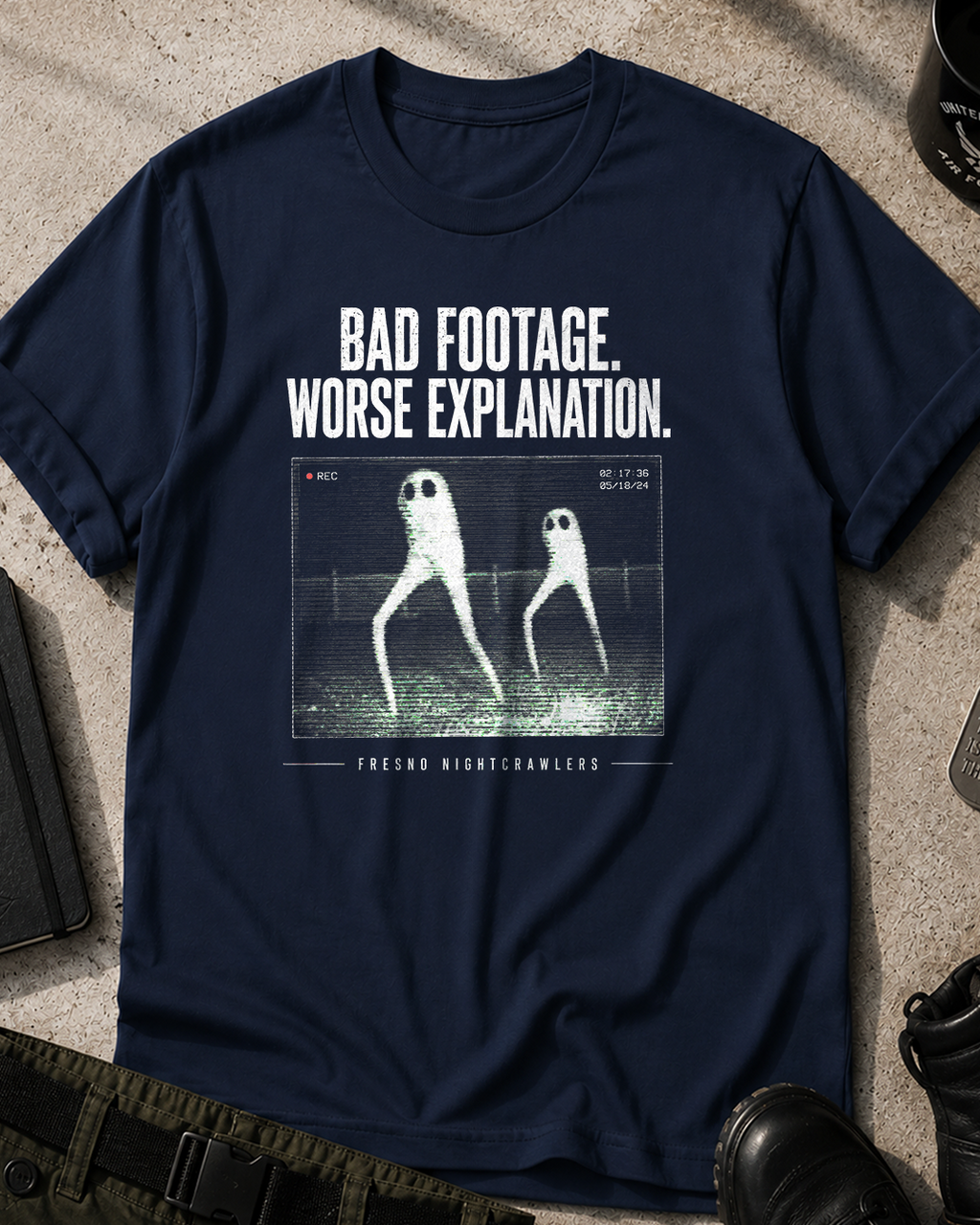 Fresno Nightcrawlers Bad Footage T-Shirt