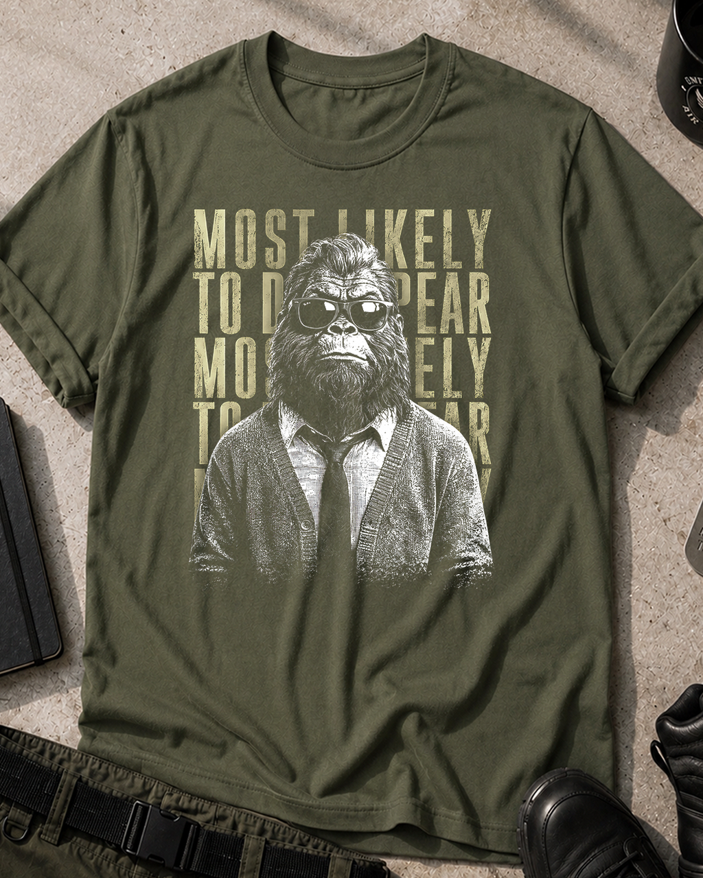 Most Likely To Disappear Bigfoot T-Shirt