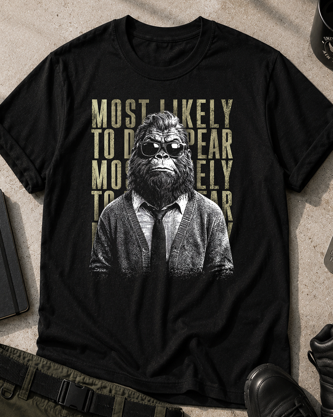 Most Likely To Disappear Bigfoot T-Shirt