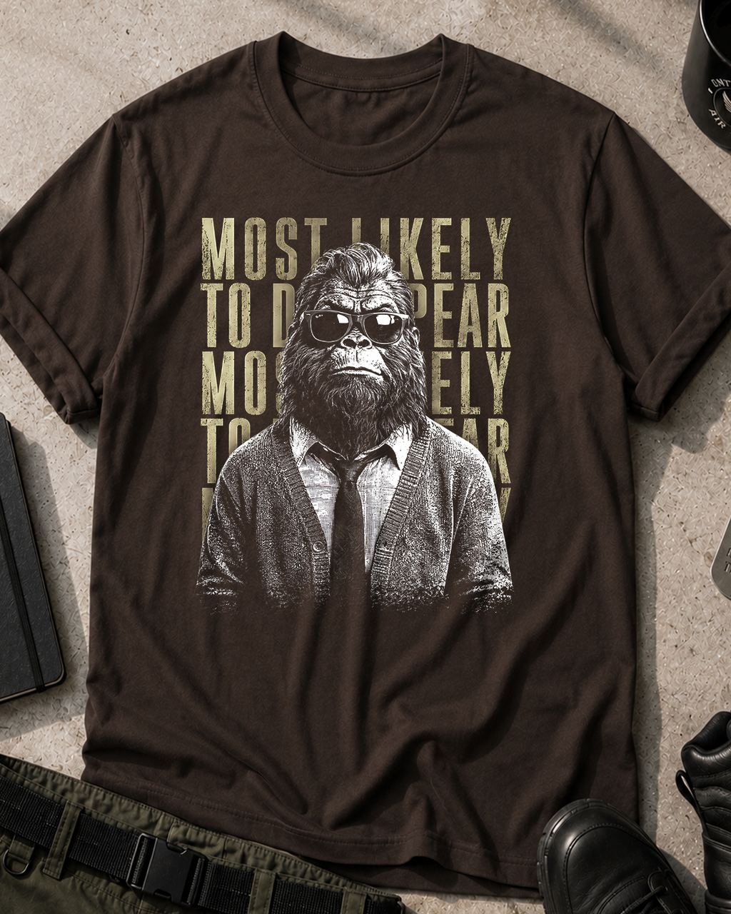 Most Likely To Disappear Bigfoot T-Shirt