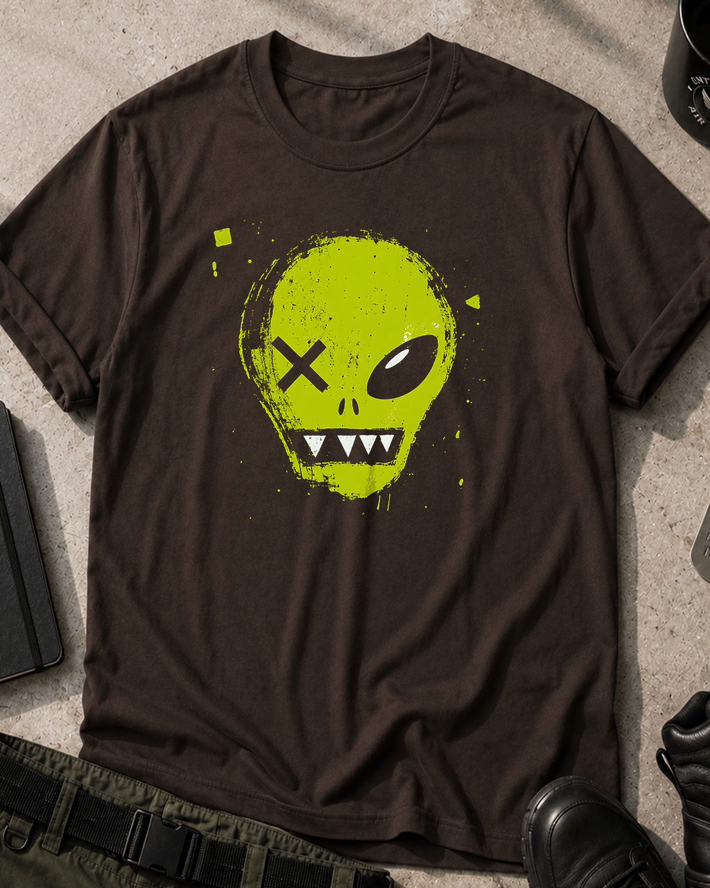 Alien Neon Skull T-Shirt
