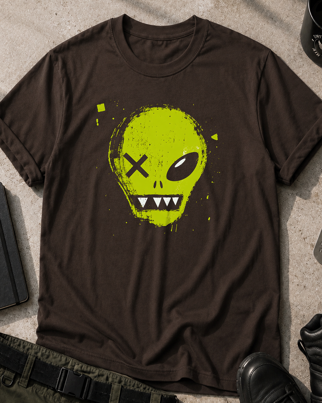 Alien Neon Skull T-Shirt