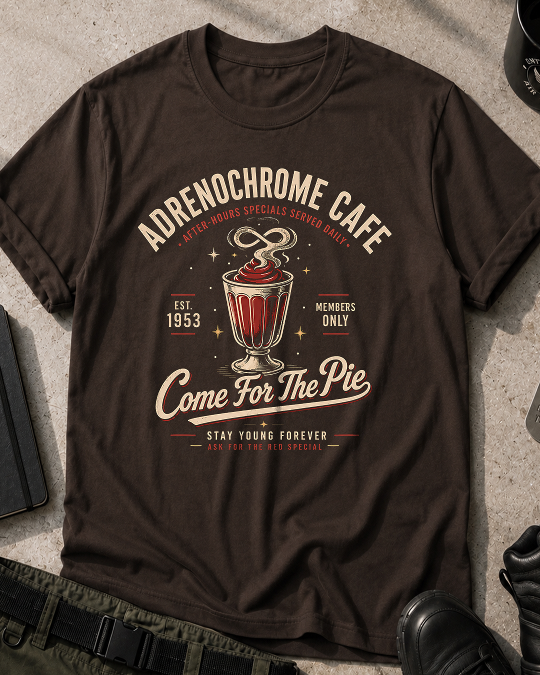 Adrenochrome Cafe T-Shirt