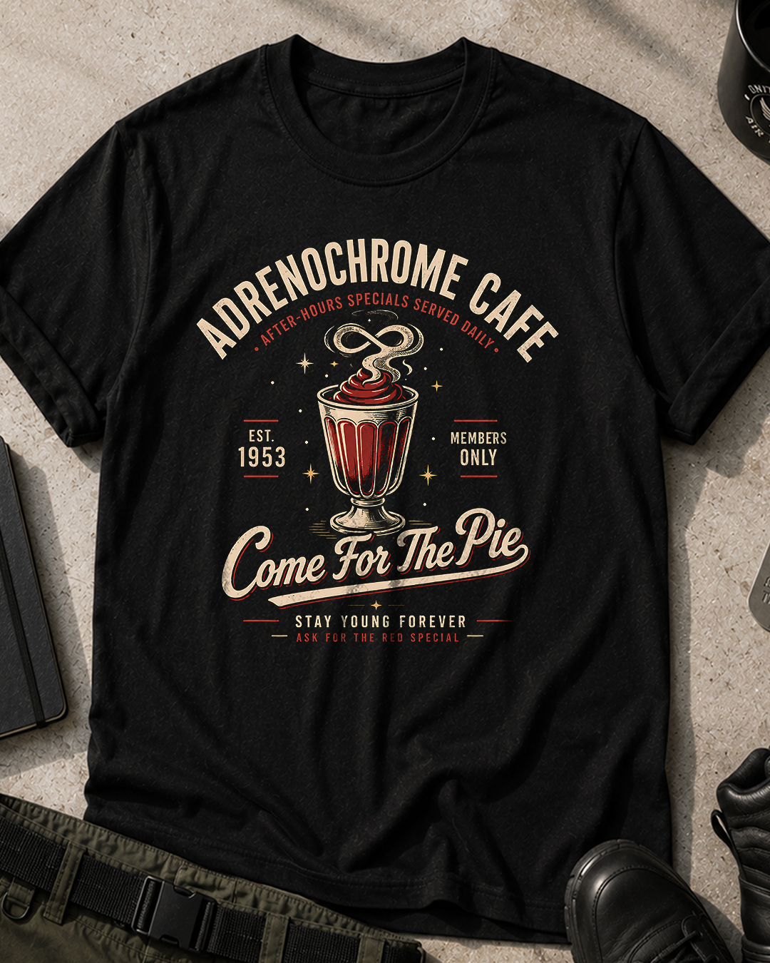 Adrenochrome Cafe T-Shirt