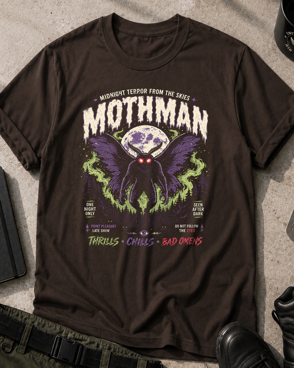 Mothman Terror Halloween T-Shirt
