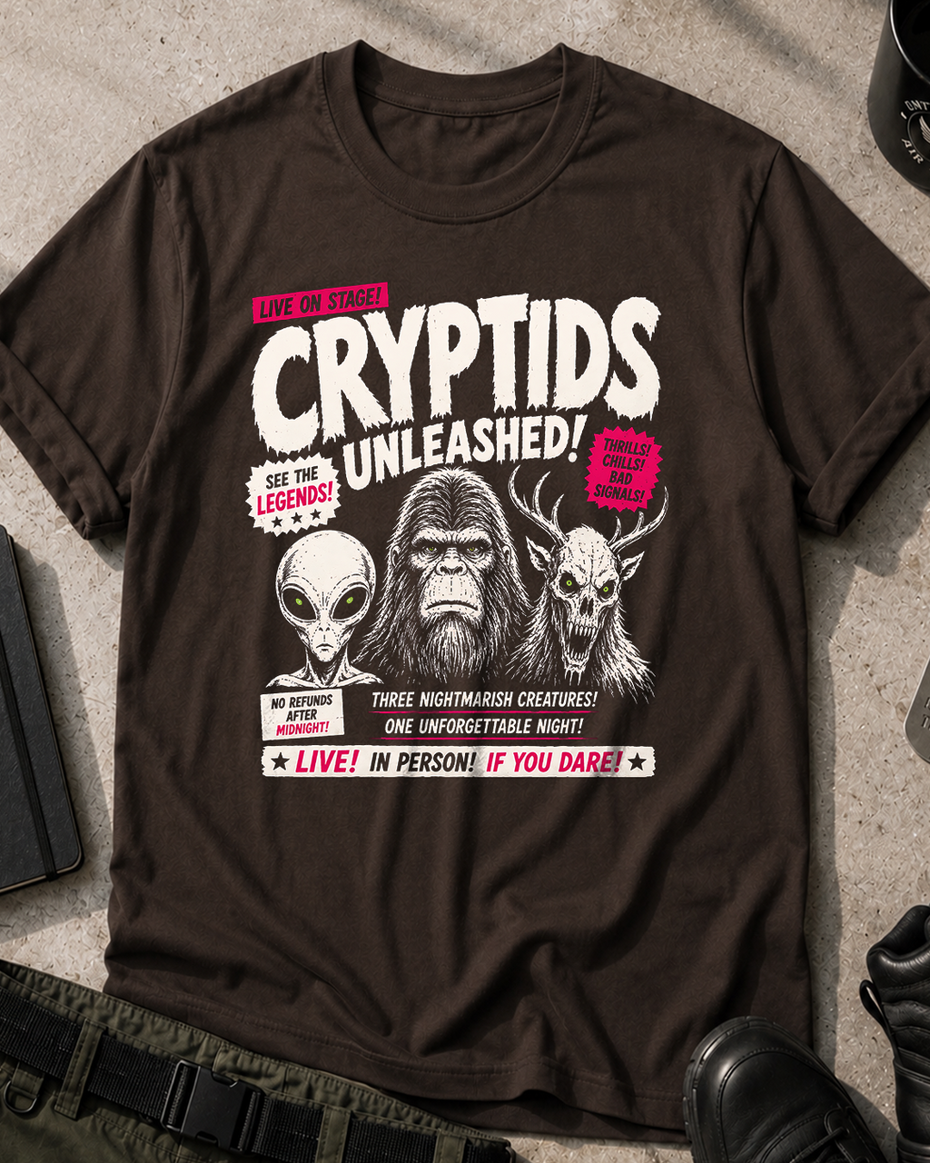 Cryptids Unleashed Halloween T-Shirt
