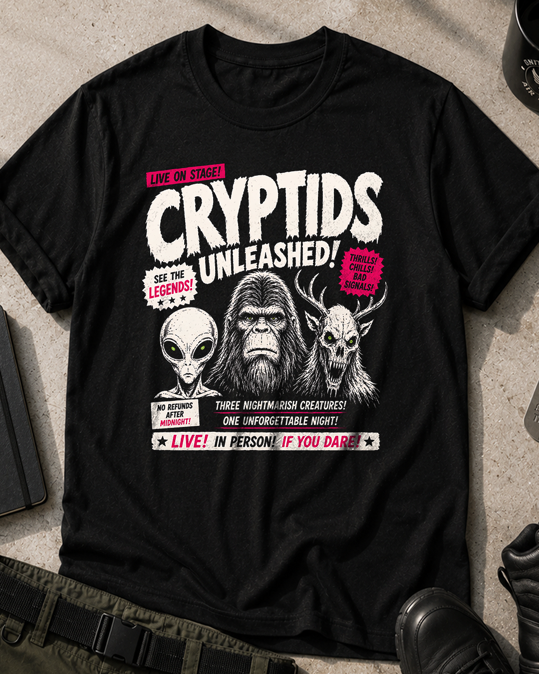 Cryptids Unleashed Halloween T-Shirt