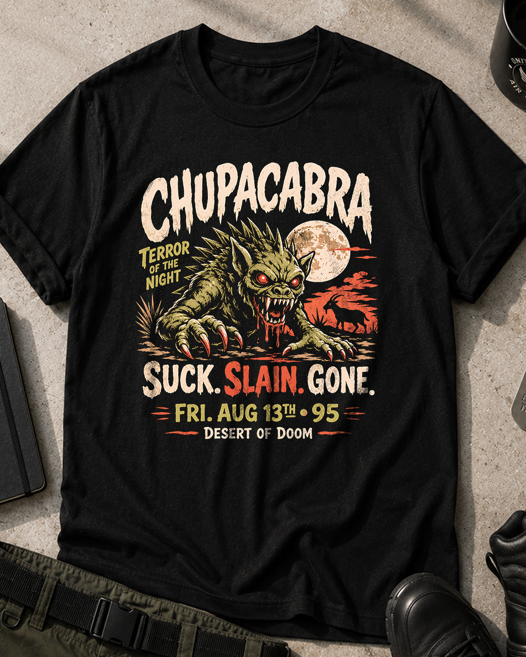 Chupacabra Horror Halloween T-Shirt