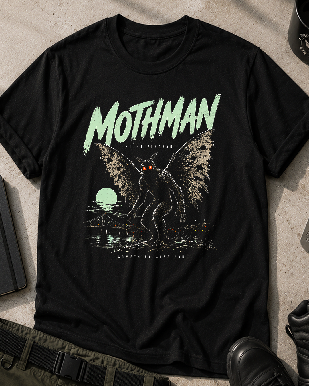 Mothman Retro Style T-Shirt