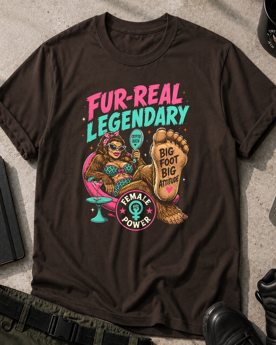 Pinup Bigfoot T-Shirt