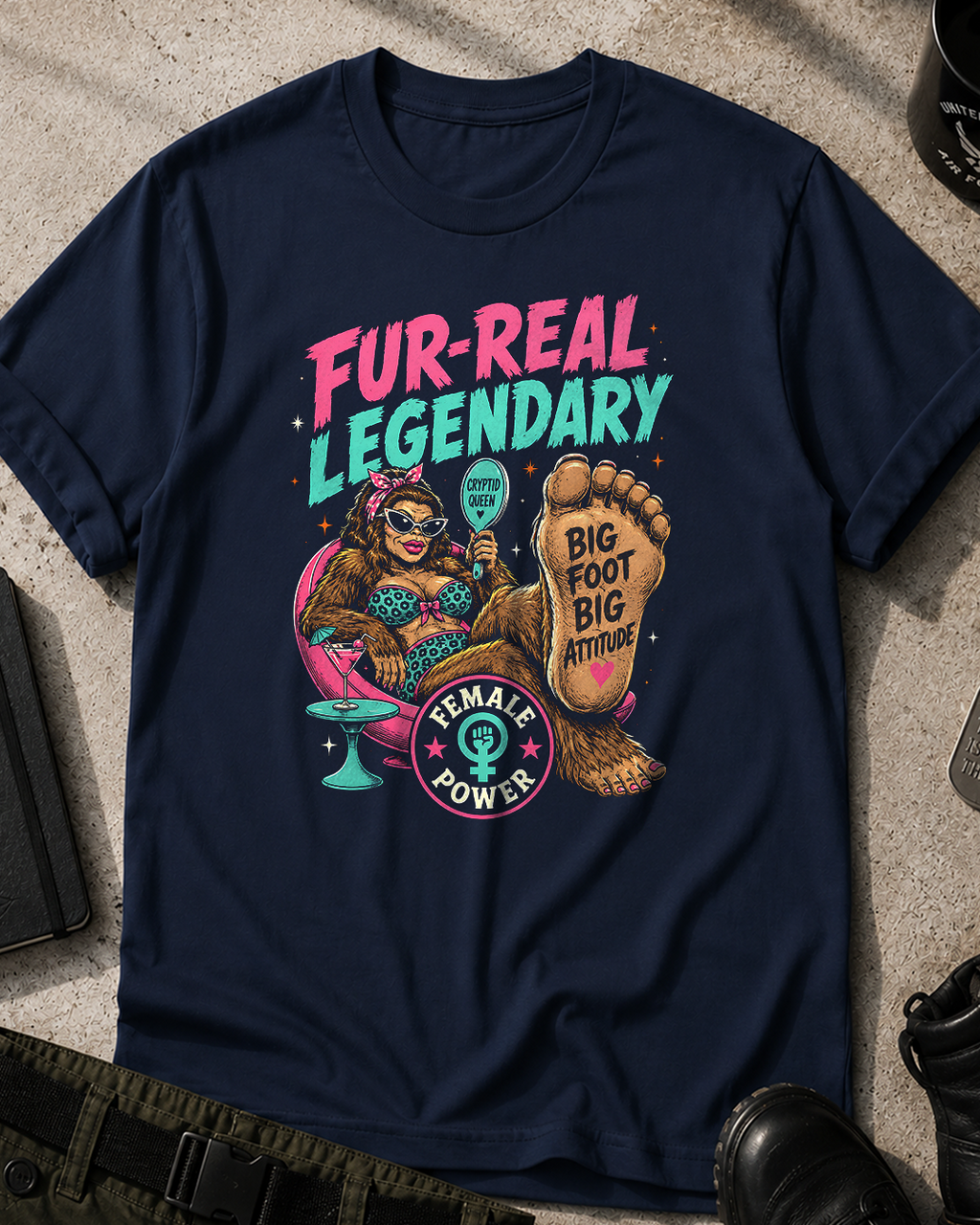 Pinup Bigfoot T-Shirt