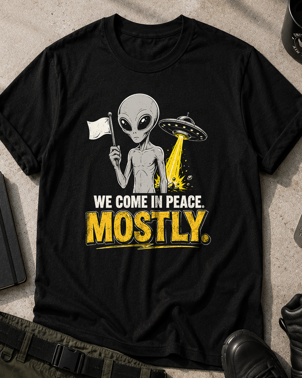 We Come in Peace, Mostly T-Shirt