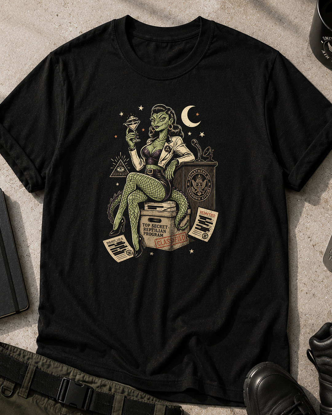 Reptilian Pinup T-Shirt