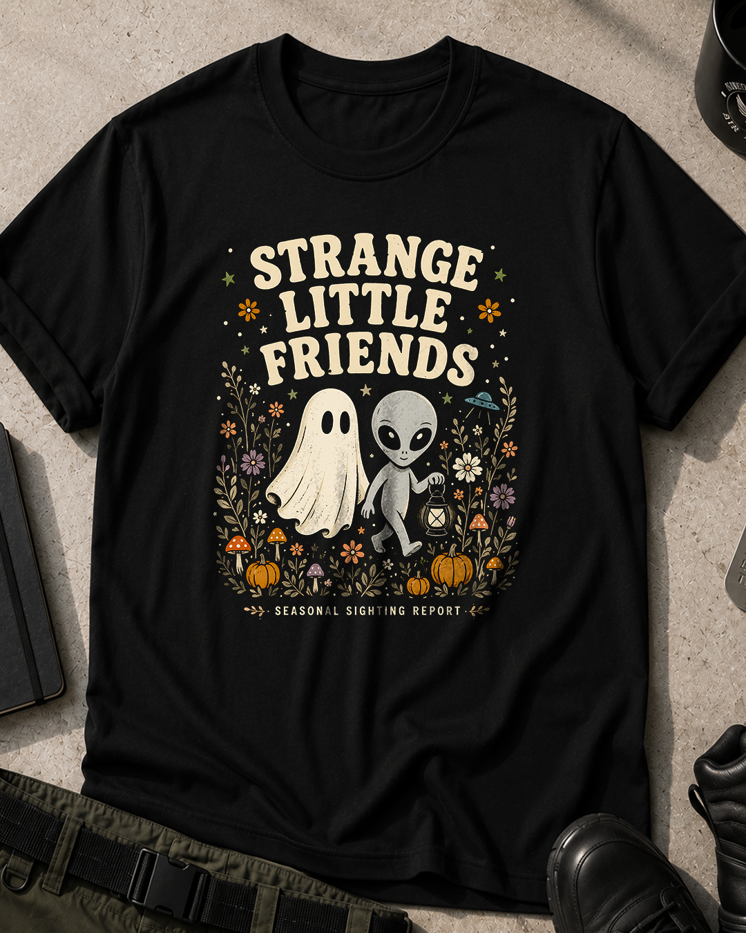 Strange Little Friends Halloween T-Shirt