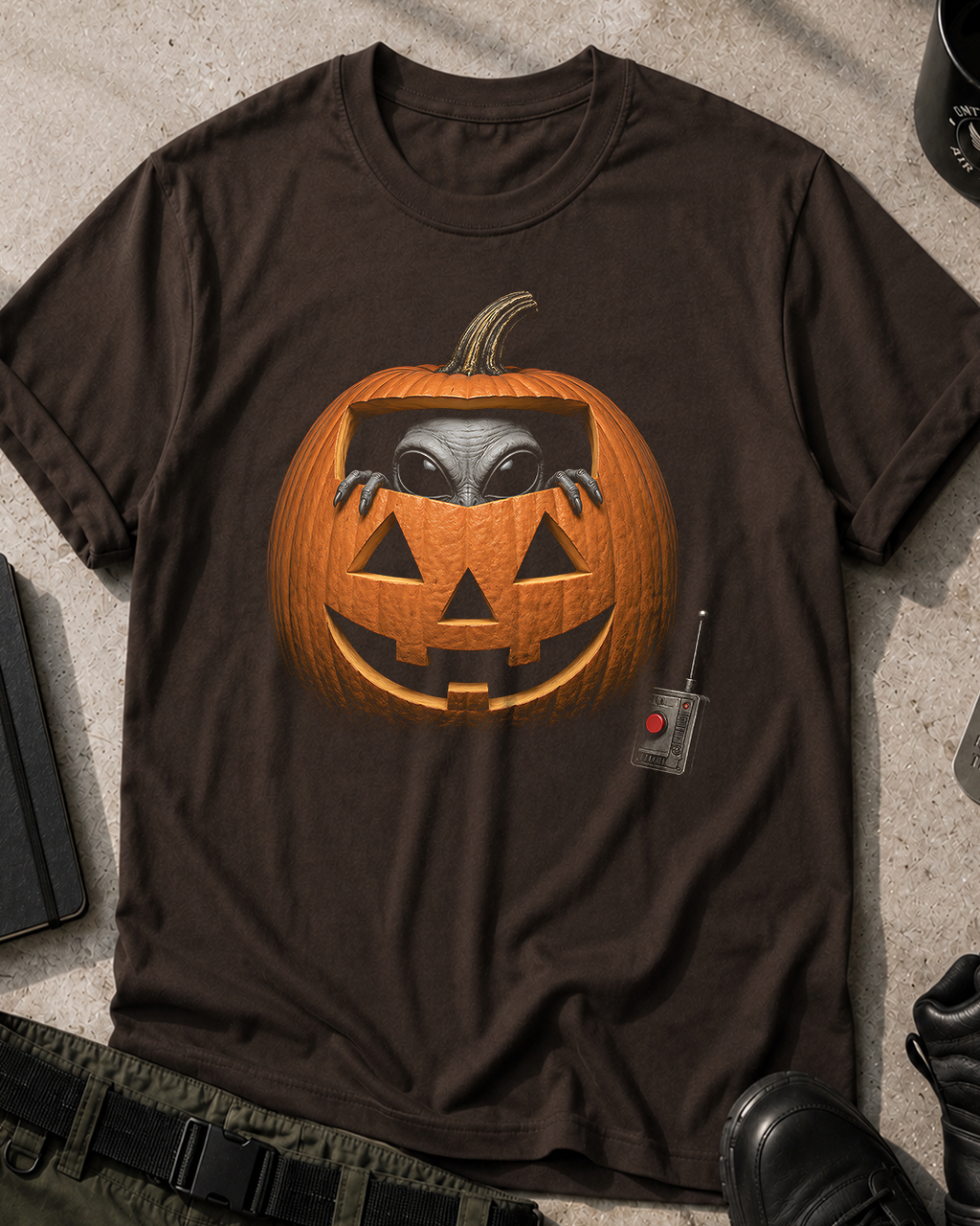 Alien Jack-O'-Lantern Halloween T‑Shirt