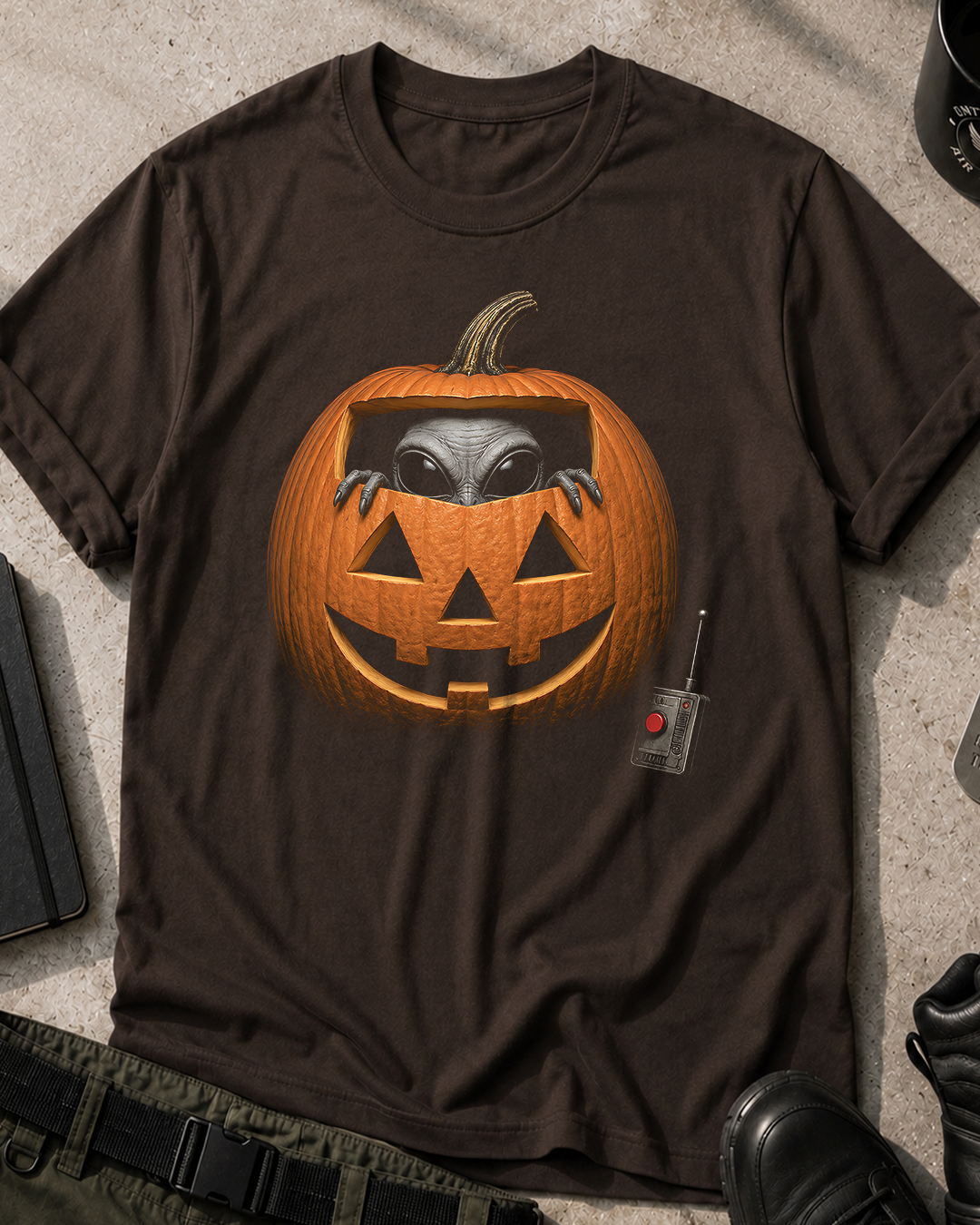 Alien Jack-O'-Lantern Halloween T‑Shirt