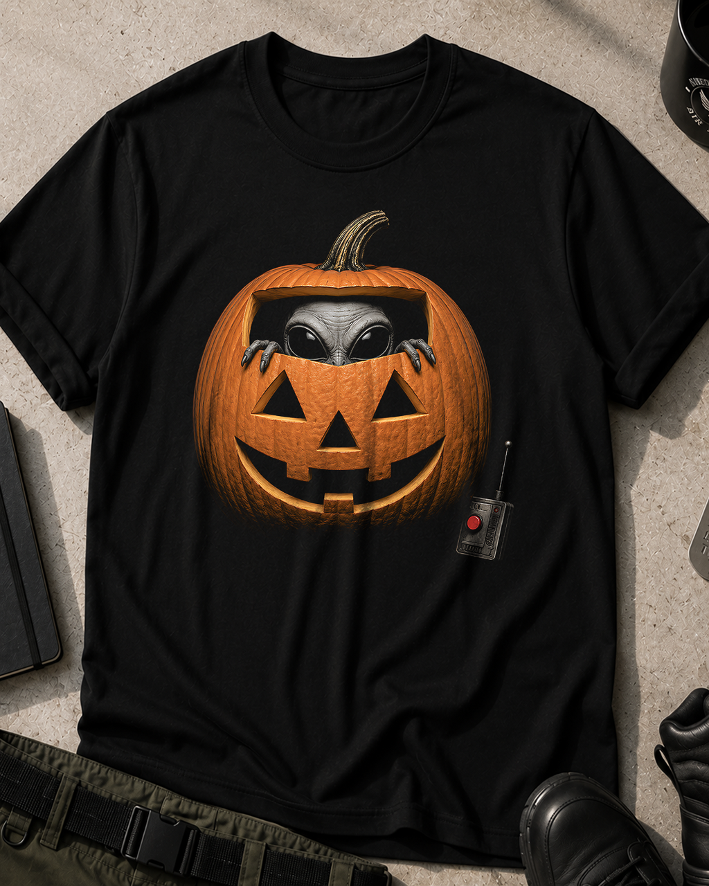 Alien Jack-O'-Lantern Halloween T‑Shirt