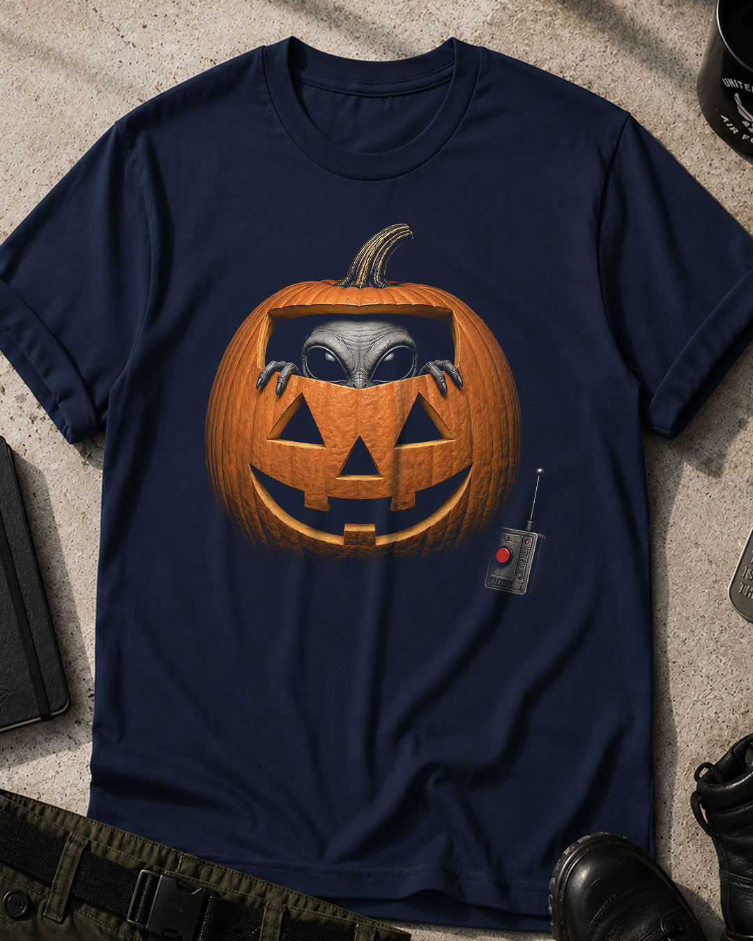 Alien Jack-O'-Lantern Halloween T‑Shirt