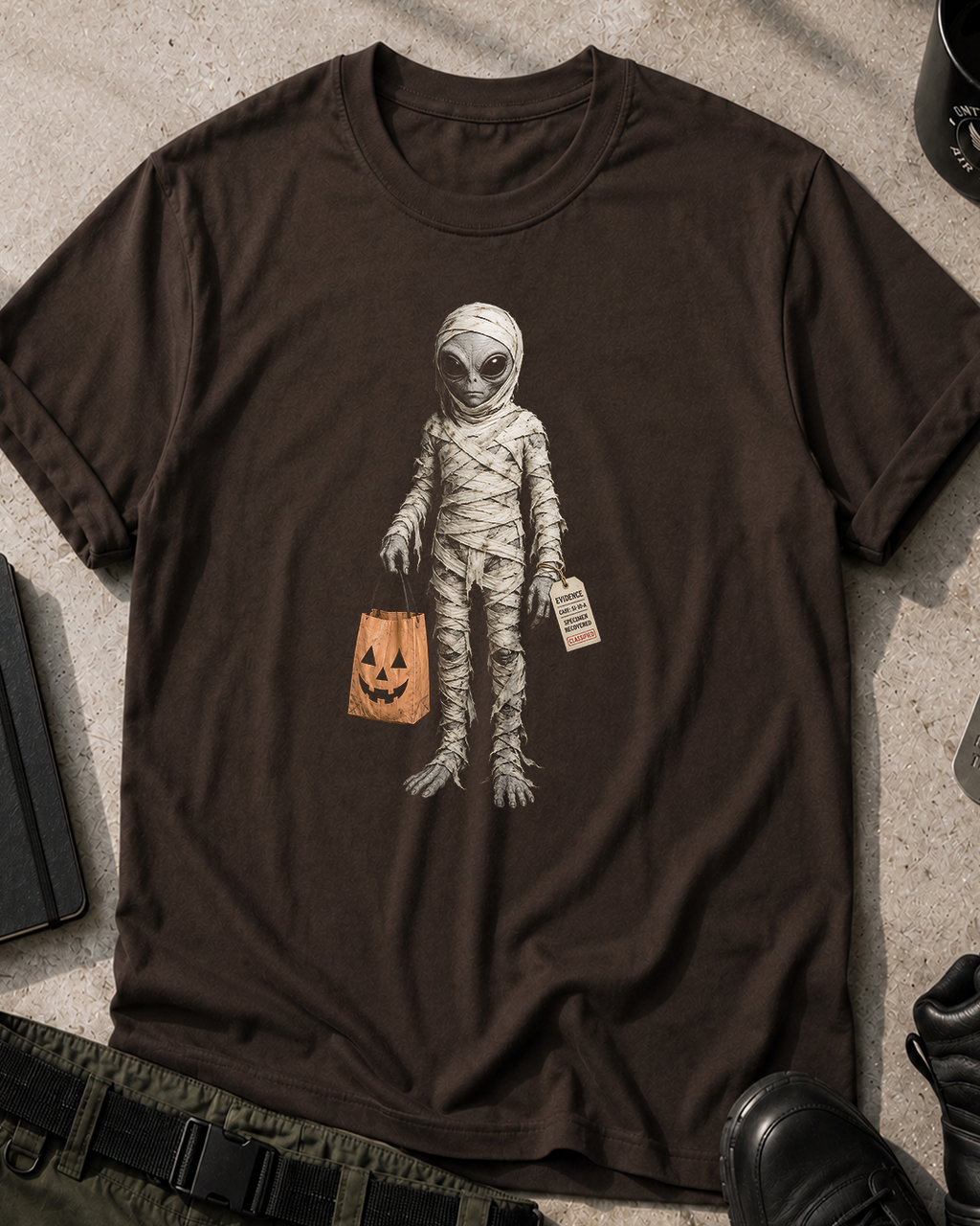 Alien Mummy Halloween T‑Shirt