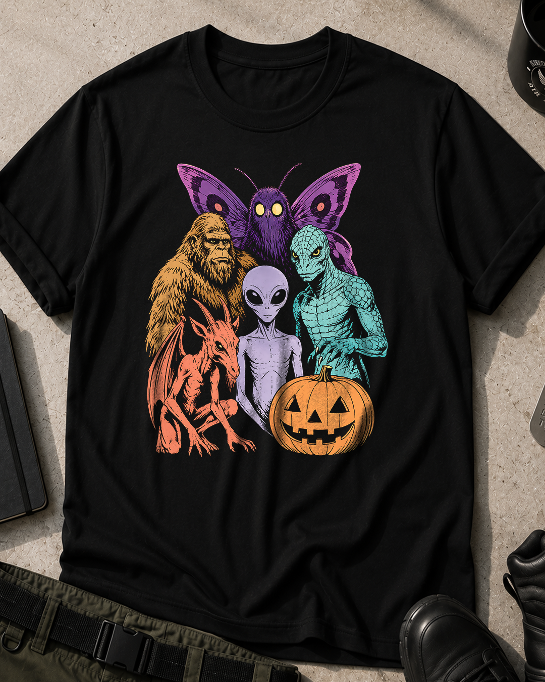 Cryptid Crew Vintage Halloween T-Shirt