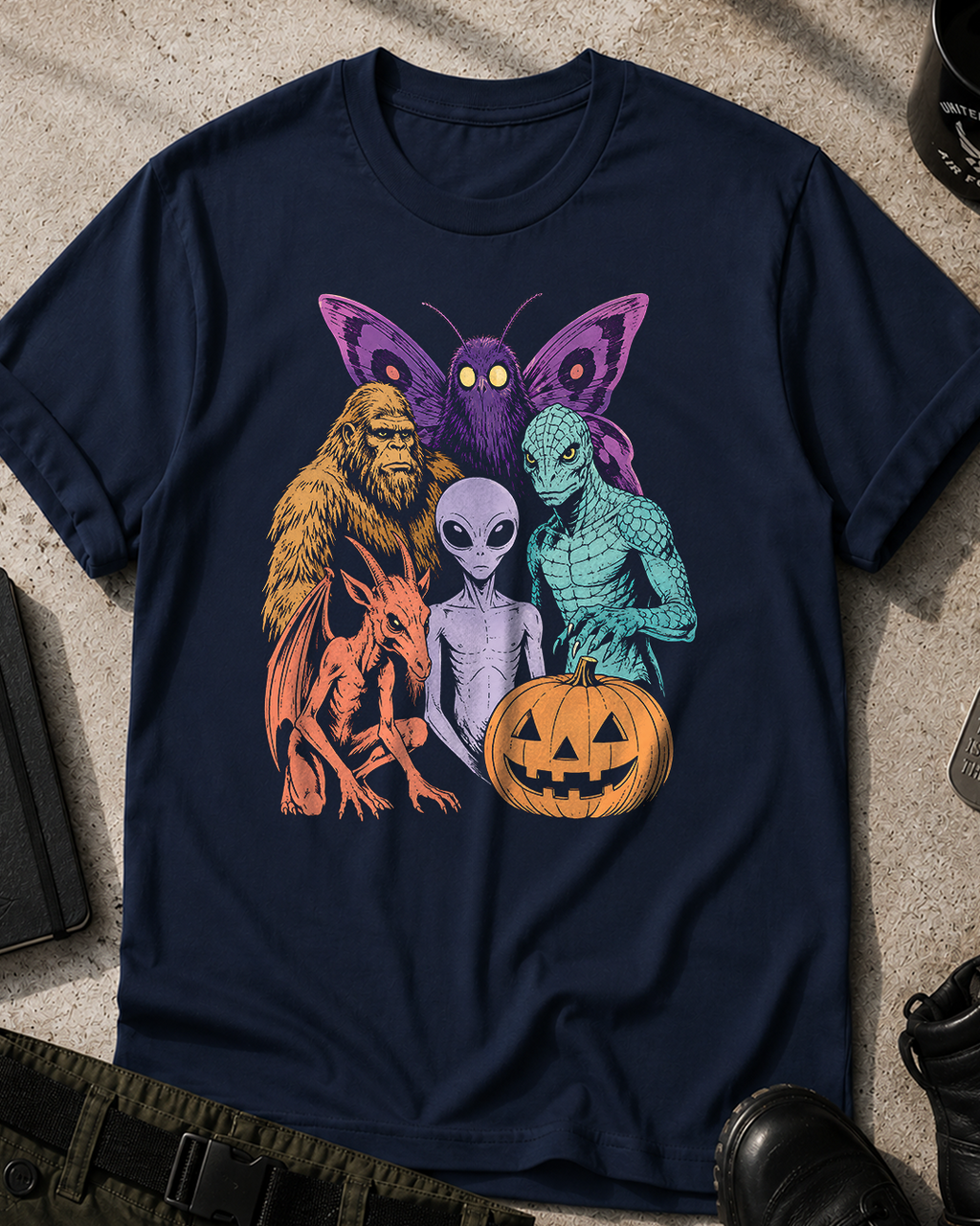 Cryptid Crew Vintage Halloween T-Shirt
