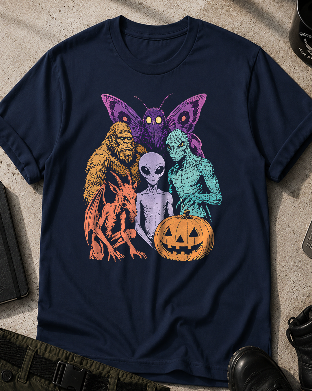 Cryptid Crew Vintage Halloween T-Shirt