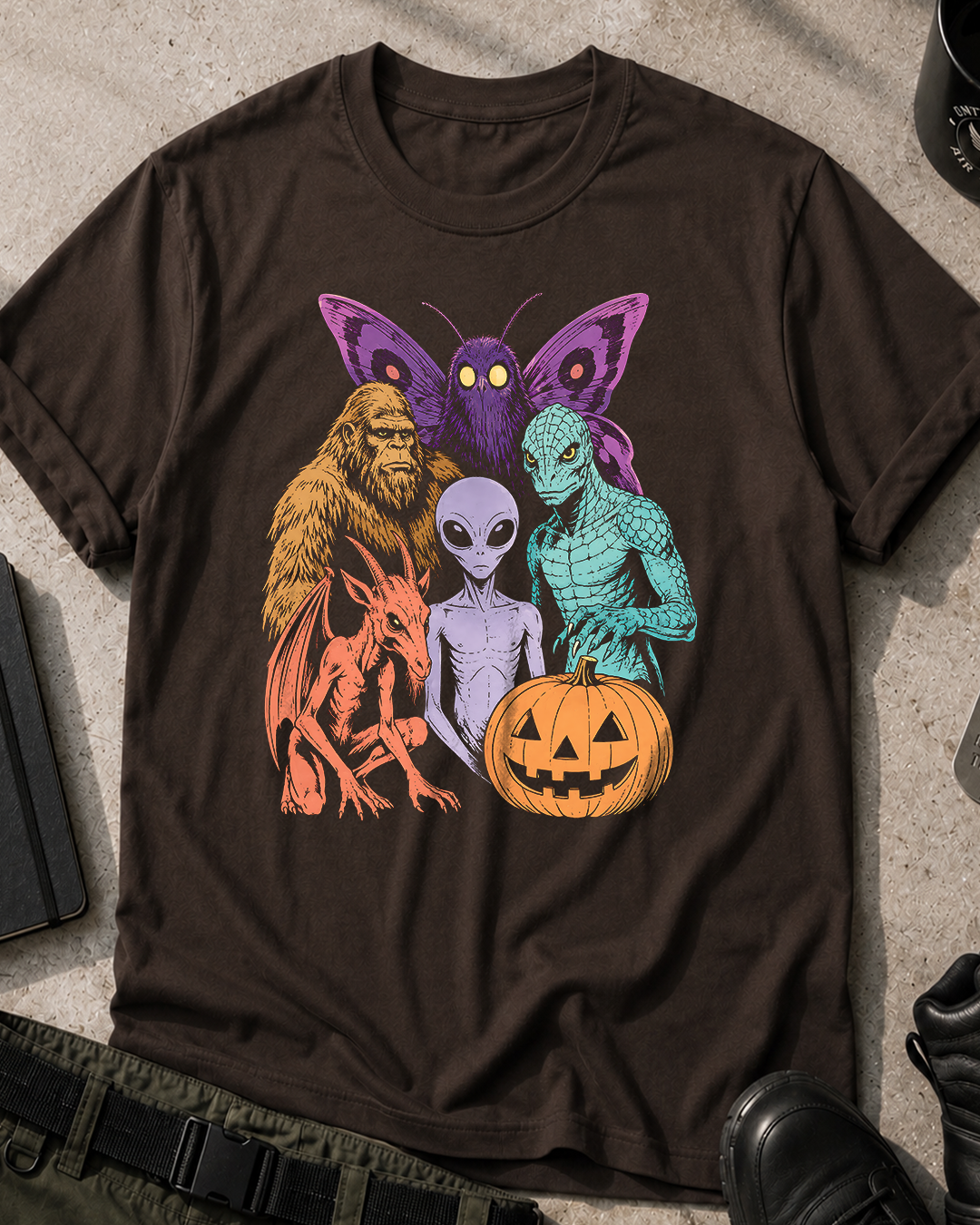 Cryptid Crew Vintage Halloween T-Shirt
