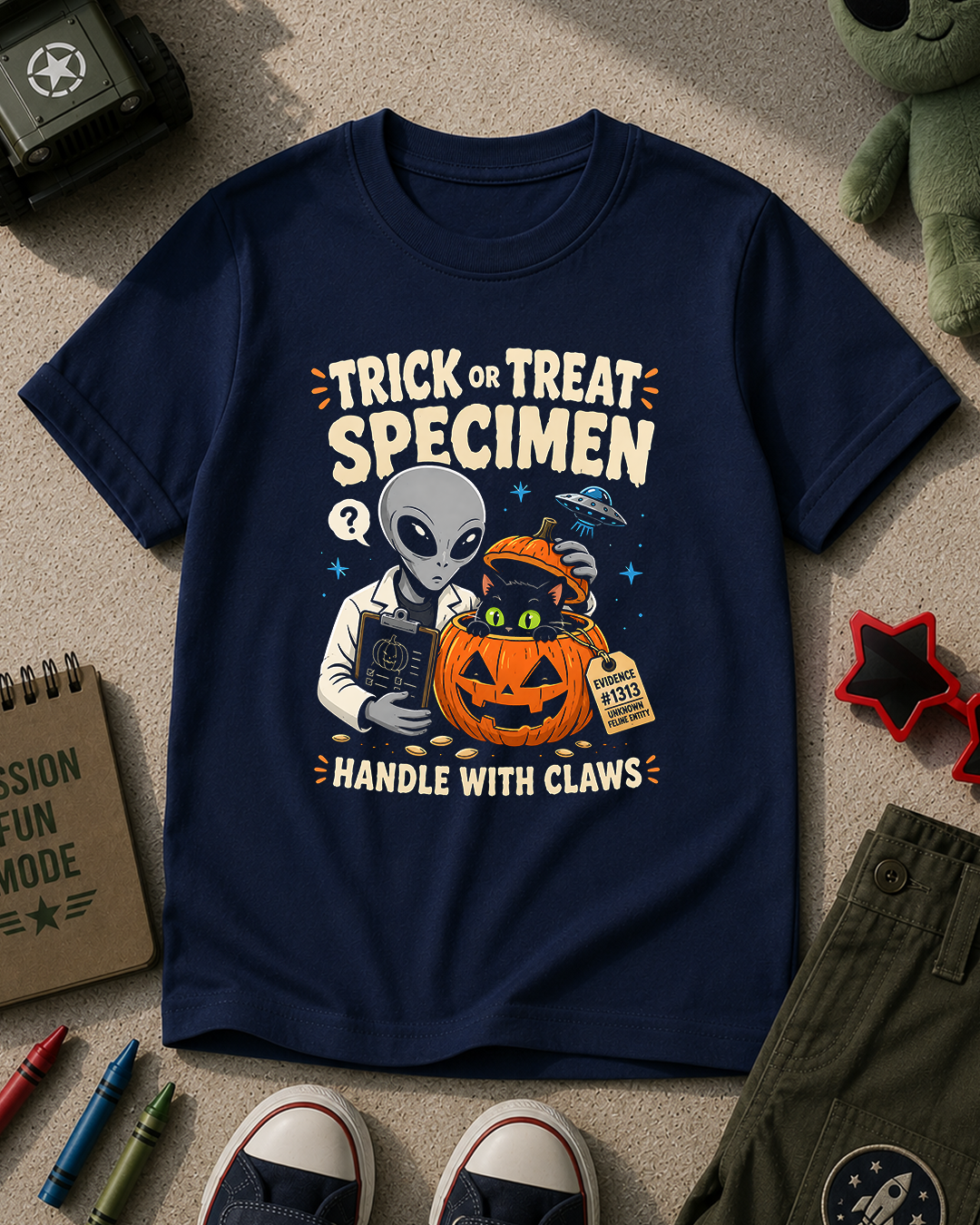Trick or Treat Specimen Halloween Kids T-Shirt
