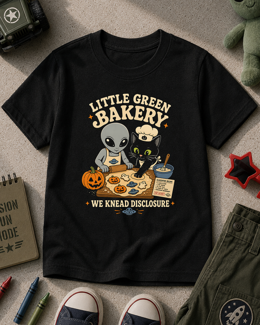 Little Green Bakery Halloween Kids T-Shirt