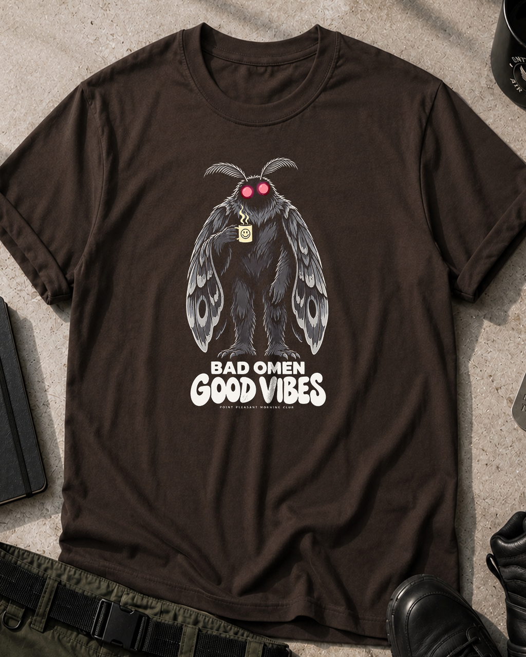 Mothman Bad Omens Good Vibes T-Shirt