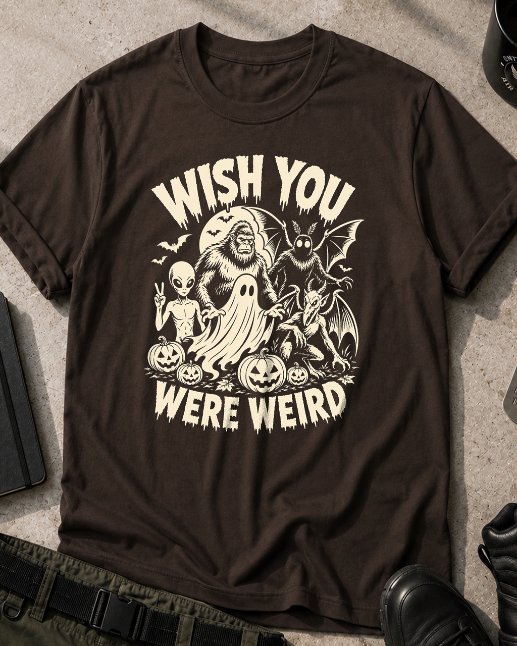 Wish You Were Weird Halloween T-Shirt
