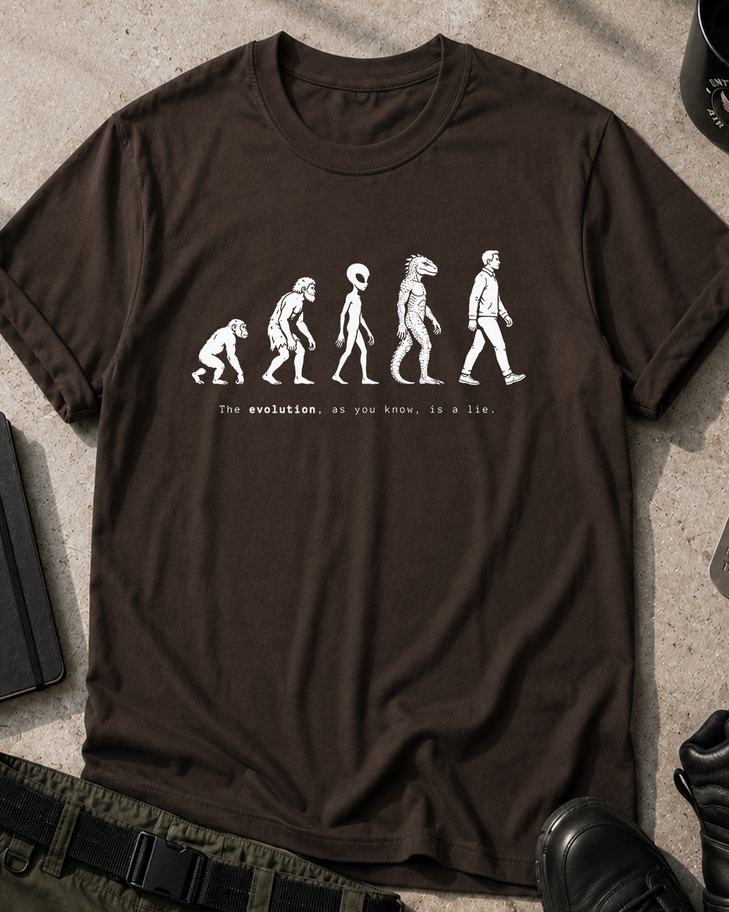 Evolution Is A Lie Alien T-Shirt
