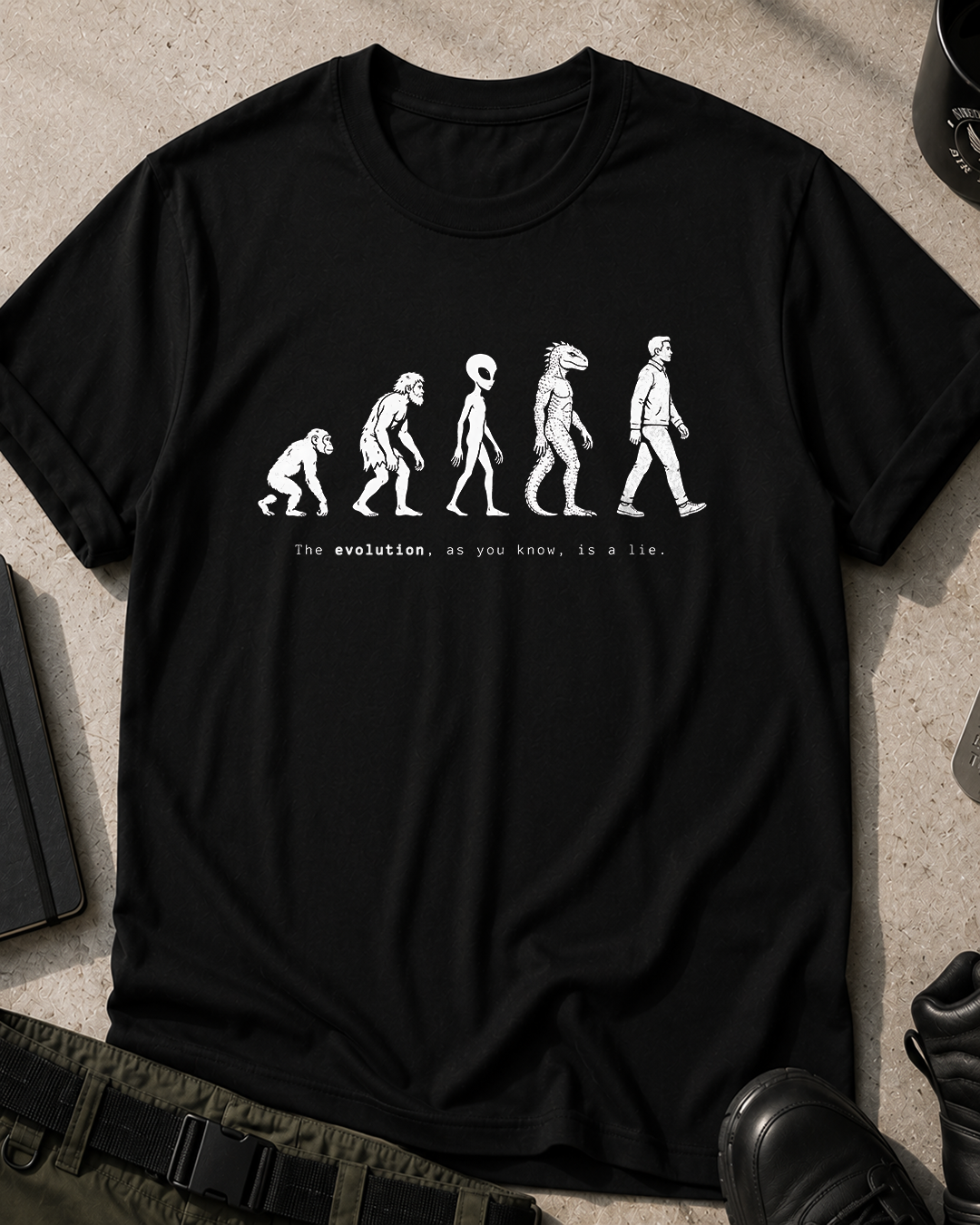 Evolution Is A Lie Alien T-Shirt