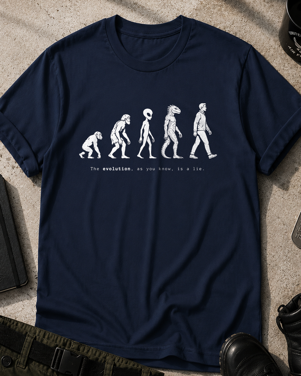 Evolution Is A Lie Alien T-Shirt