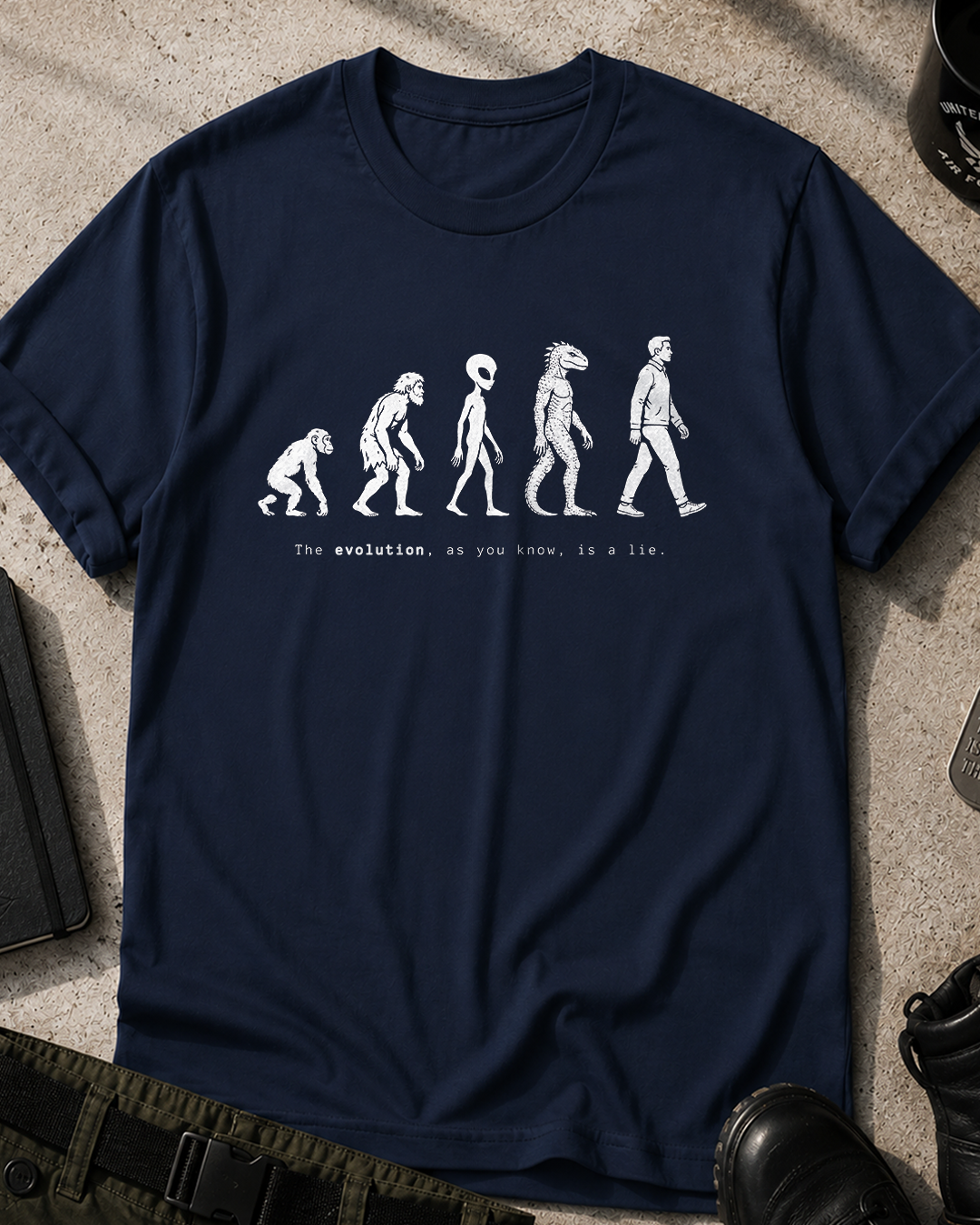 Evolution Is A Lie Alien T-Shirt