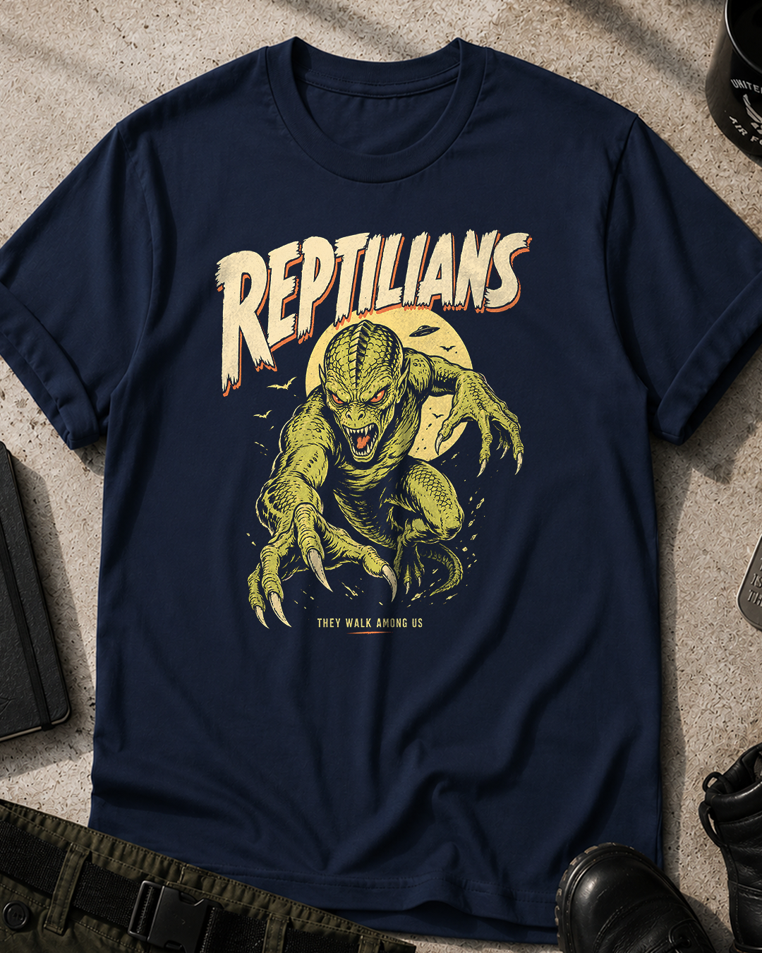 Reptilians Vintage Monster T‑Shirt