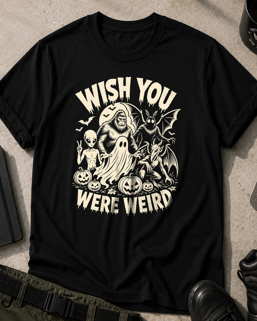Wish You Were Weird Halloween T-Shirt