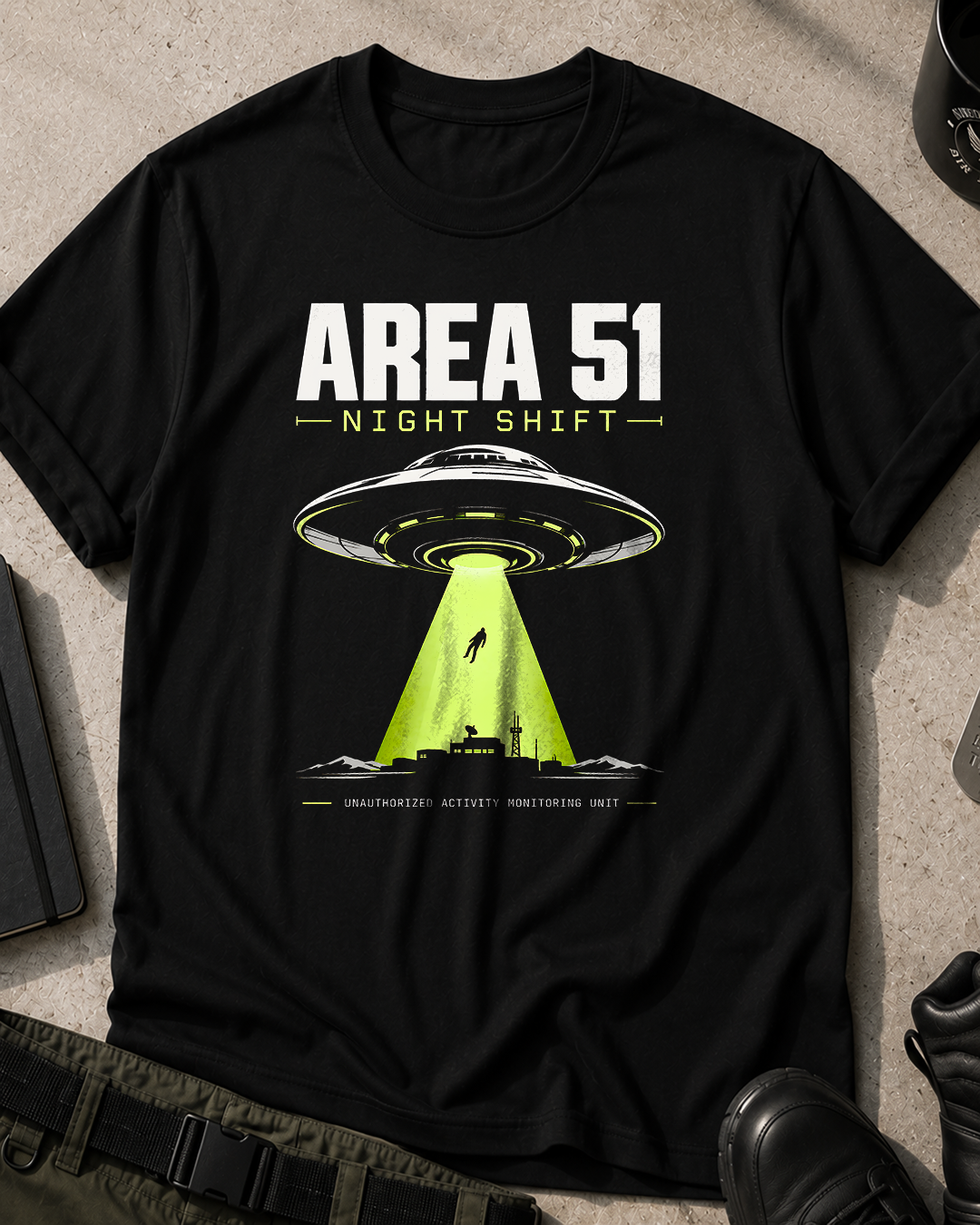 Area 51 Night Shift Retro T-Shirt