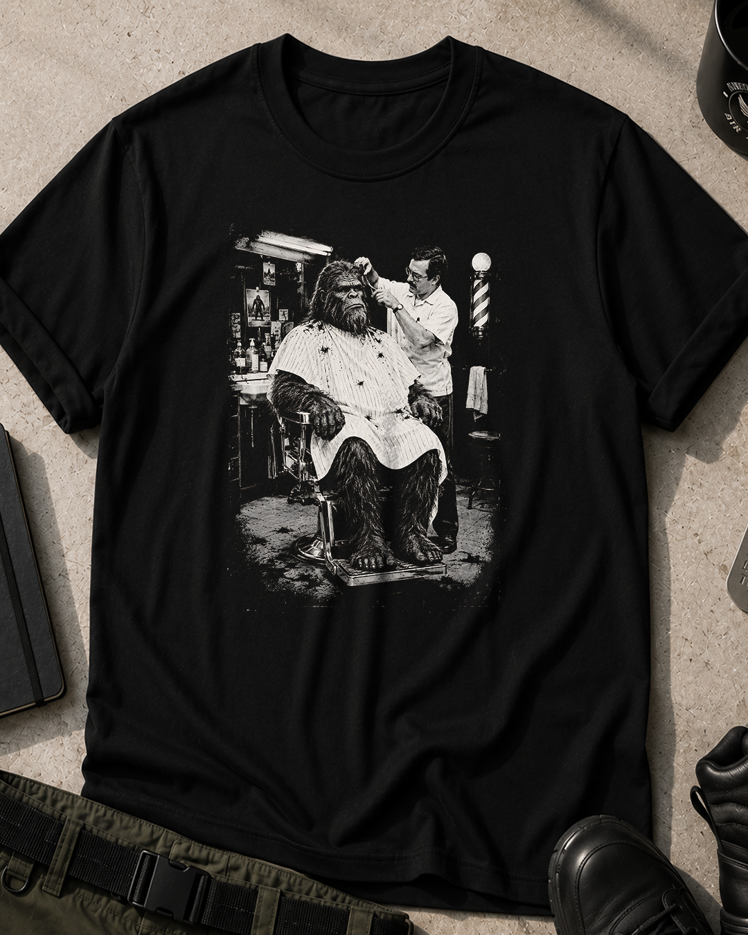 Barbershop Bigfoot T‑Shirt