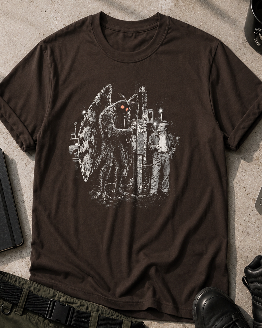 Mothman Phone Booth T-Shirt