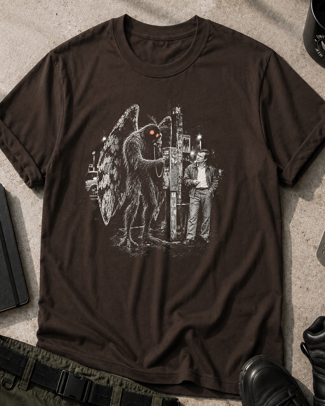 Mothman Phone Booth T-Shirt