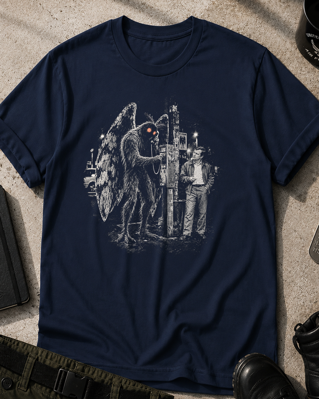 Mothman Phone Booth T-Shirt