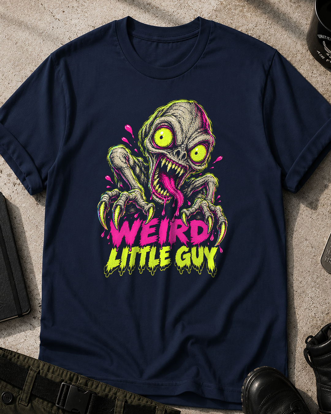 Dover Demon Neon Horror Comic T-Shirt