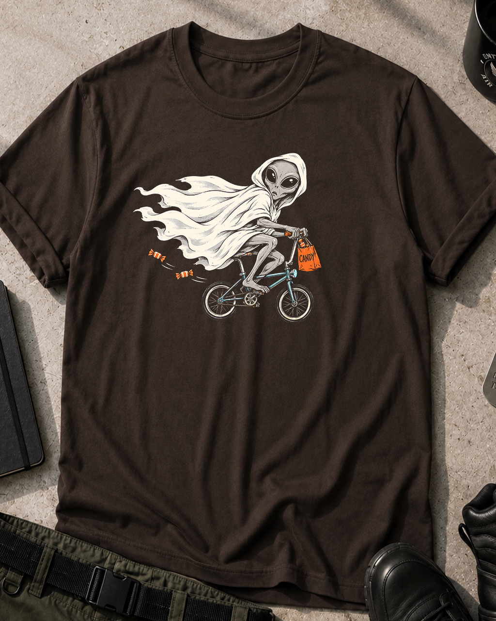 Alien Ghost Trick Halloween T-Shirt
