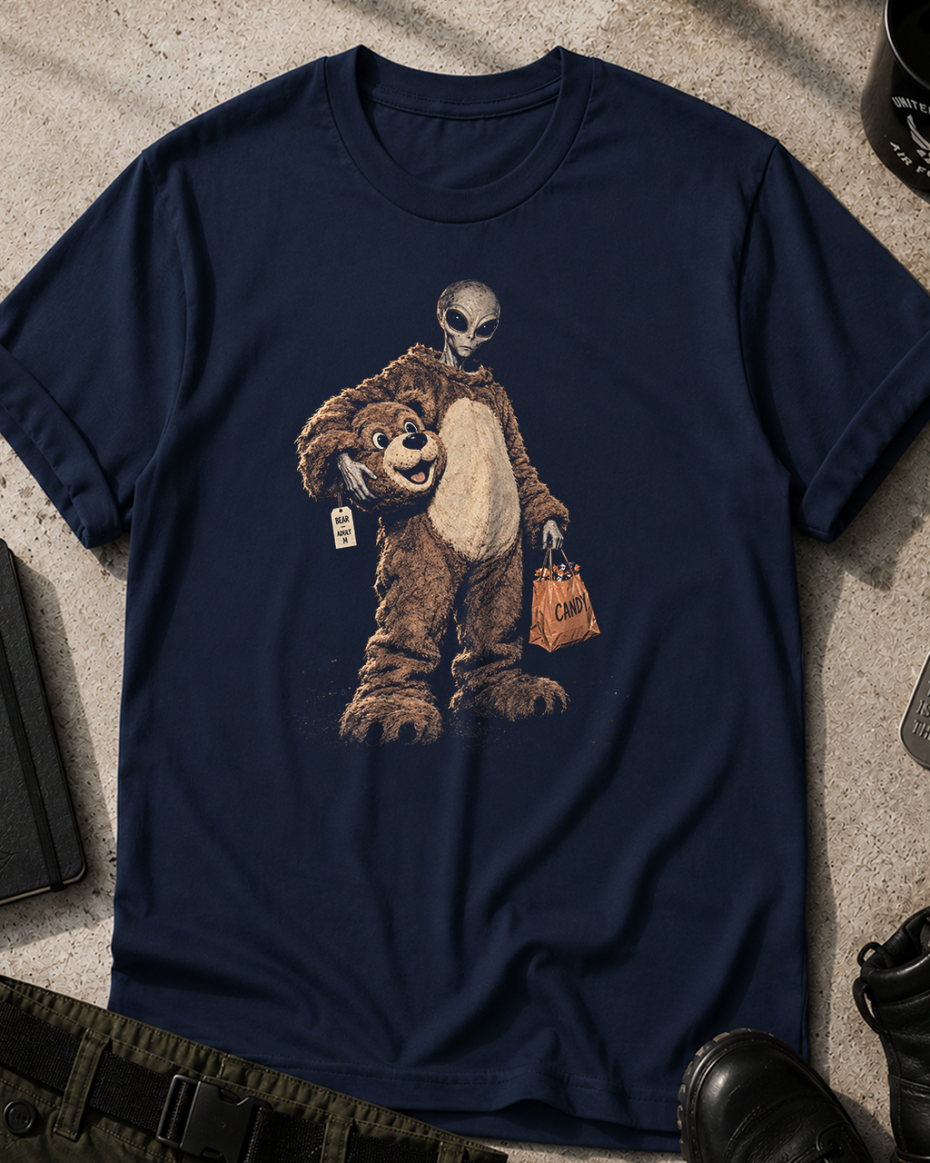 Alien in Teddy Costume Halloween T-Shirt