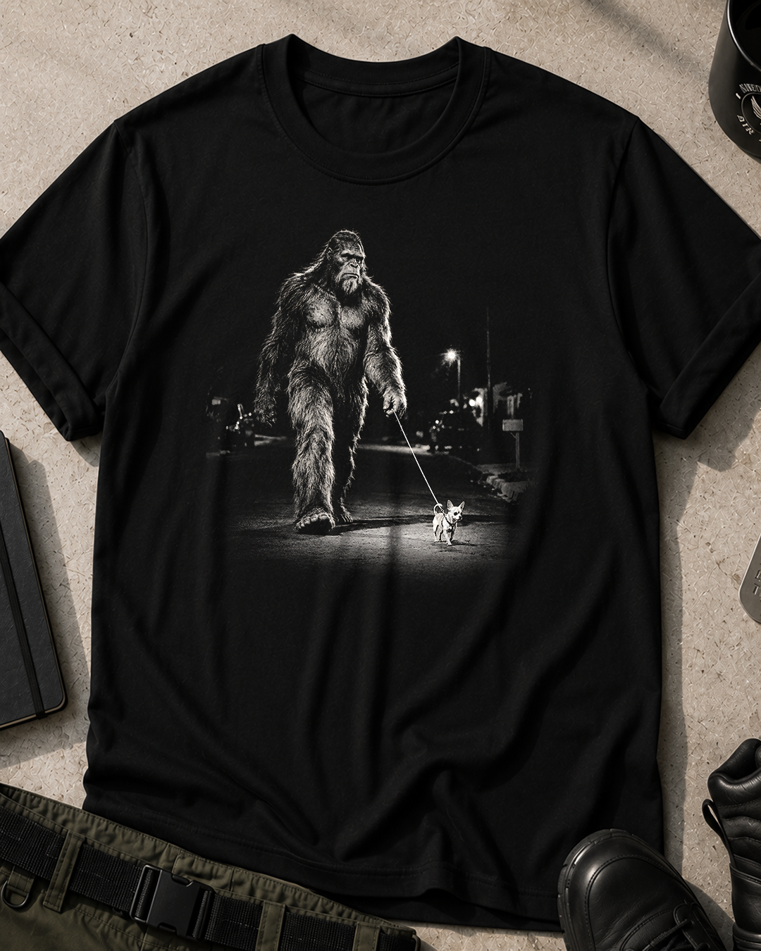 Bigfoot Dog Walk T-Shirt
